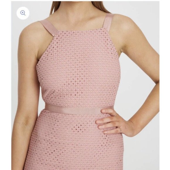 Chancery The Label Women's Size 10 Blush Pink Mica Lace Midi Dress New NWT Party - Picture 3 of 15